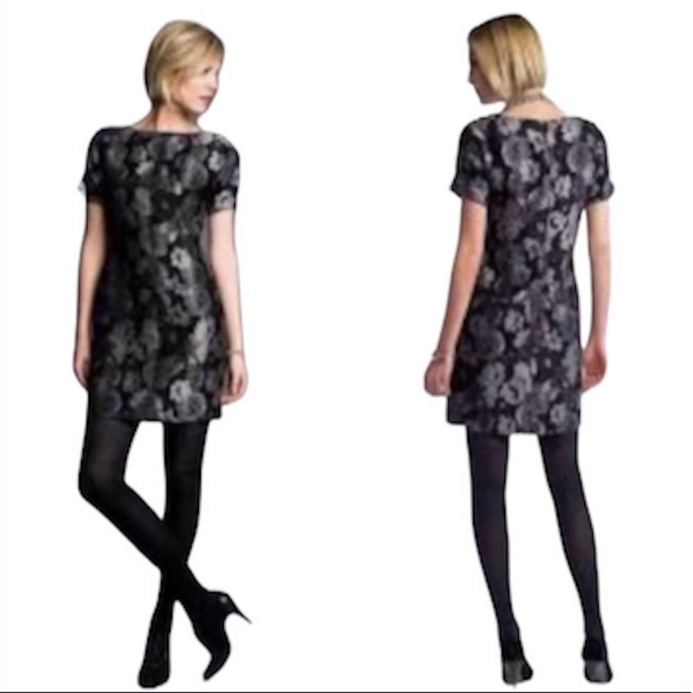 ❌SOLD❌Banana Republic Floral Metallic Dress - Picture 1 of 7